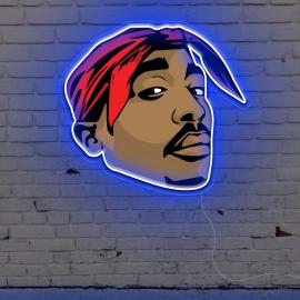 Tupac Neon Art