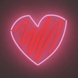 Scribble Heart LED neon sign