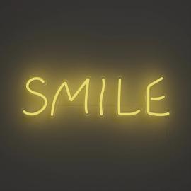 Smile, LED neon sign