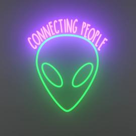 Connecting People, LED Neon Sign