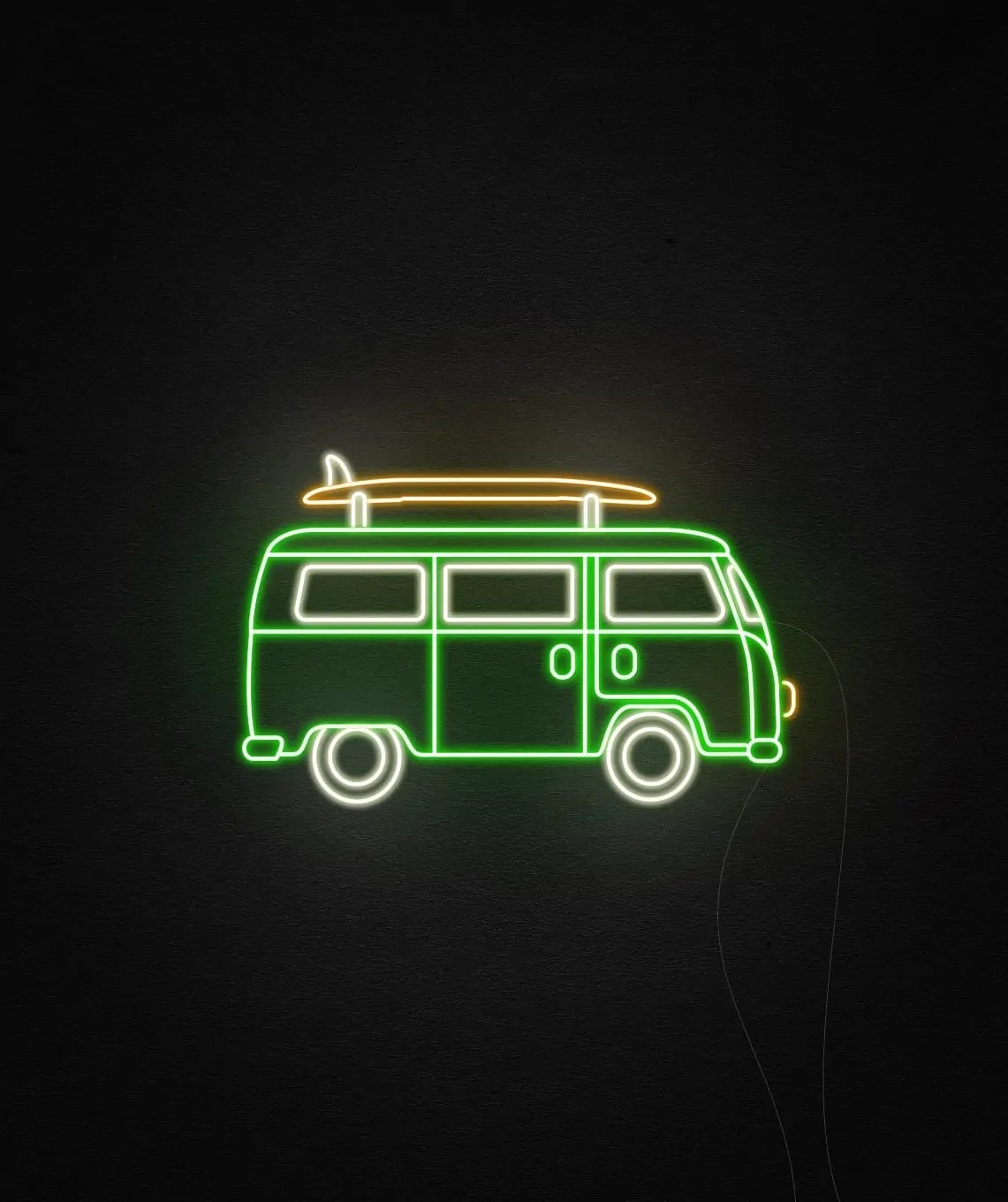 Surfer Caravan Neon Sign