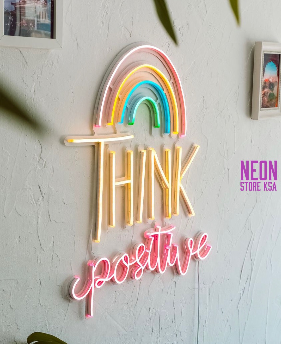Think Positive - Neon Art