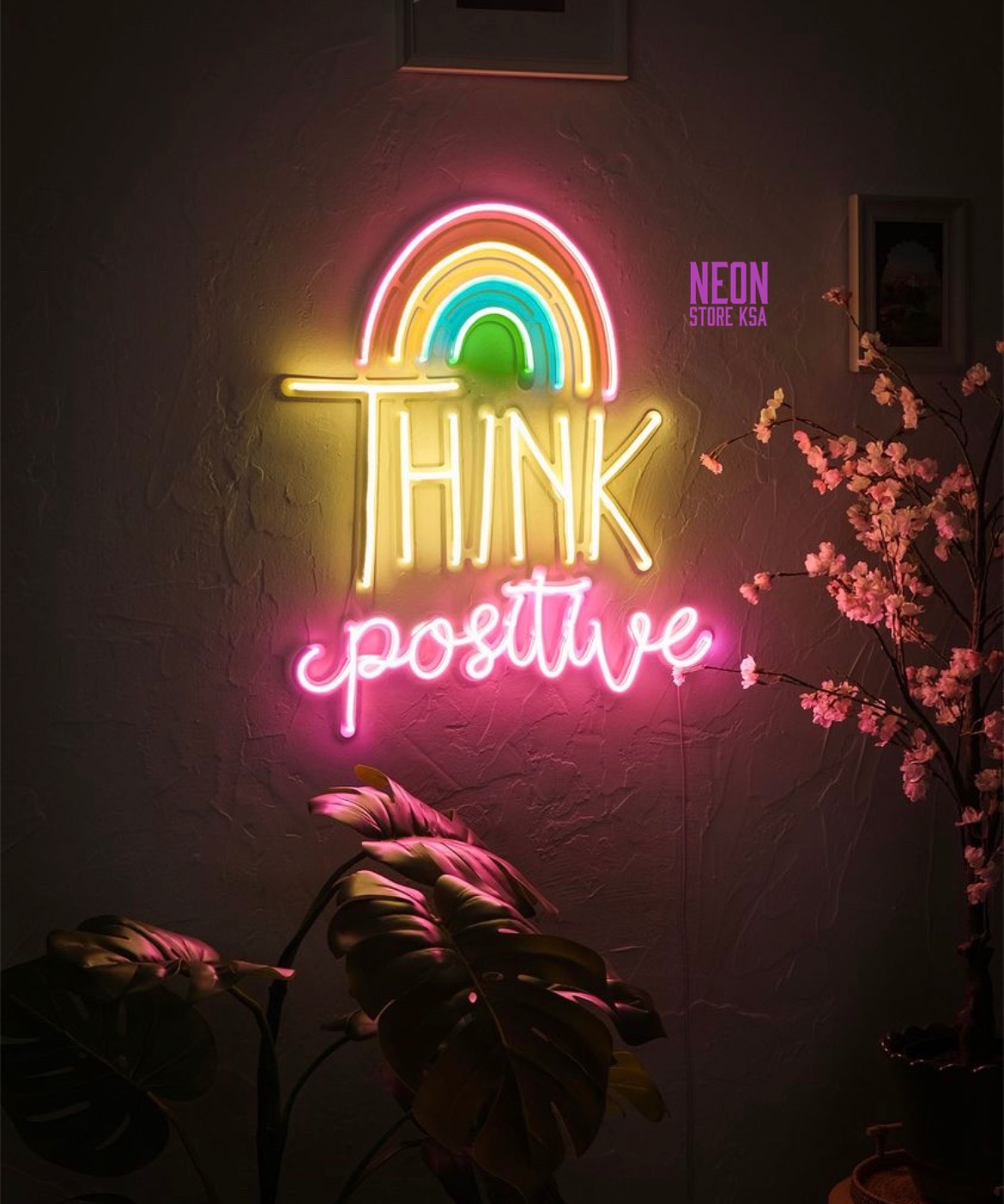 Think Positive - Neon Art