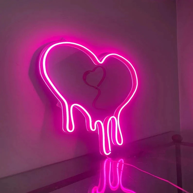 Heart Neon Mirror - LED Neon Sign