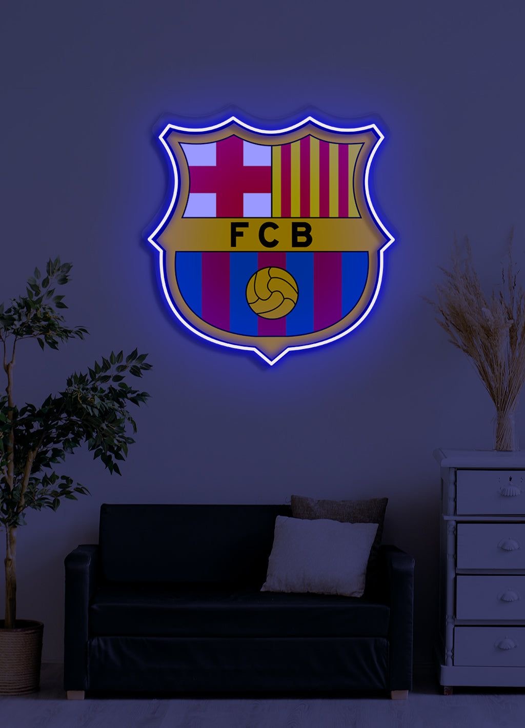 شعار نادي برشلونة الرياضي - نيون ليد فلكس 